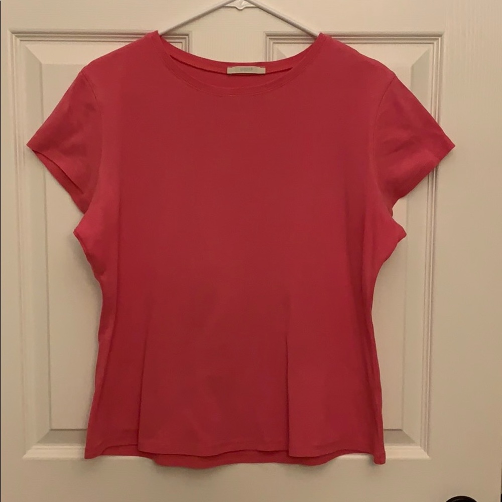 MARKS&SPENCER tee T-shirt pink crew short sleeve